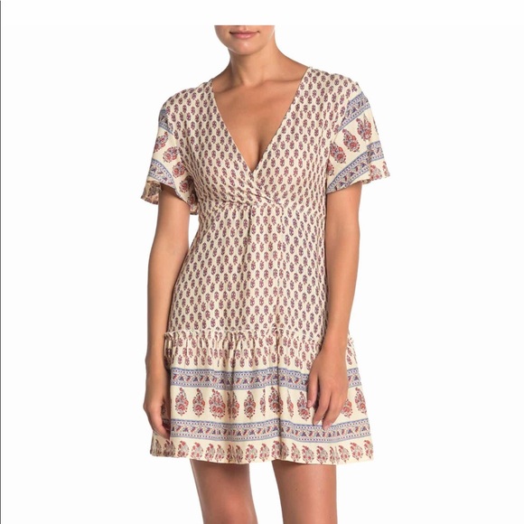 RAGA Dresses & Skirts - RAGA faux wrap mini dress boho S